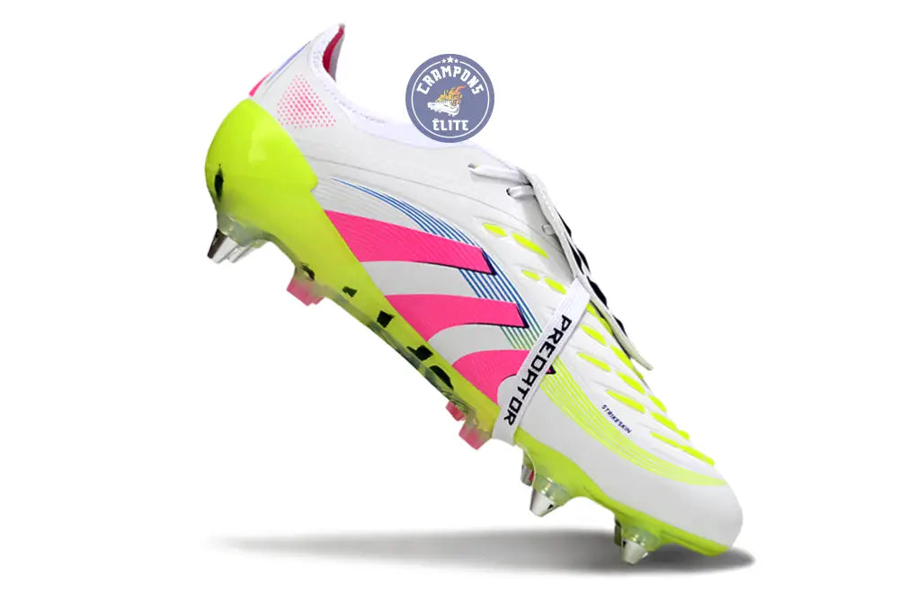 PREDATOR ELITE FOLD-OVER TONGUE SG CELESTIAL VICTORY - BLANC/ROSE/VERT
