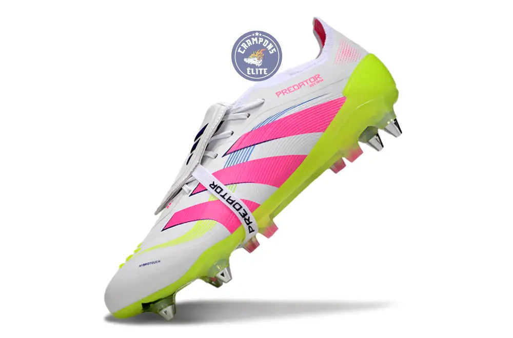 PREDATOR ELITE FOLD-OVER TONGUE SG CELESTIAL VICTORY - BLANC/ROSE/VERT