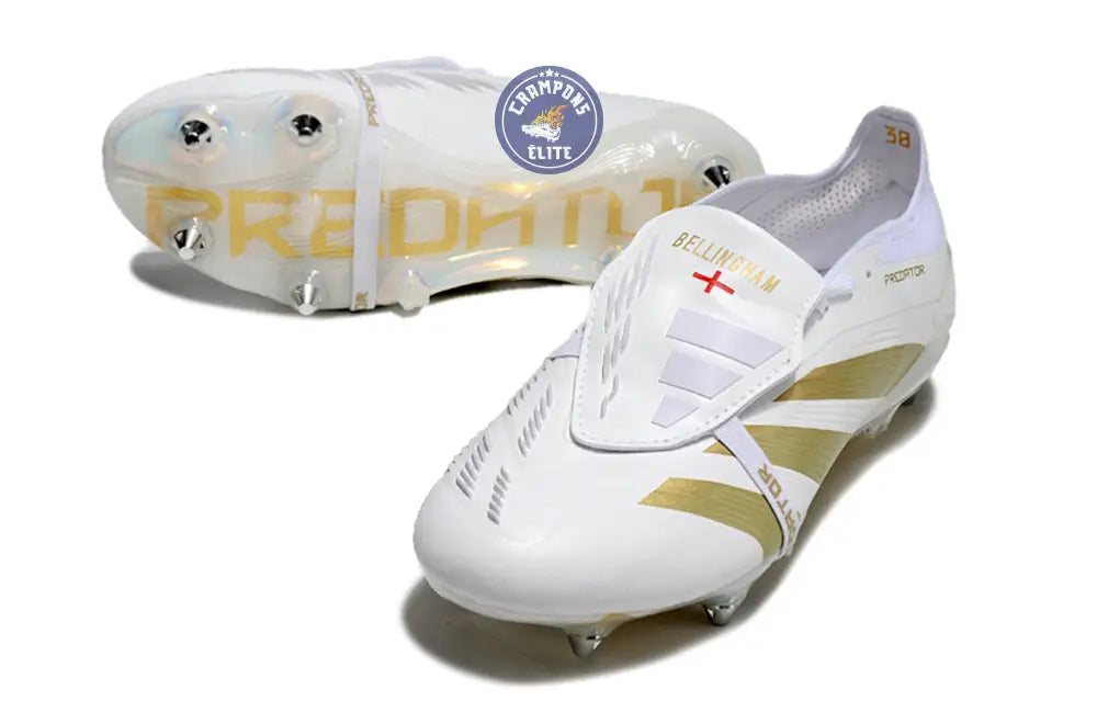 Image of Predator Elite Fold-over Tongue SG Day Spark - Blanc/Doré/Blanc