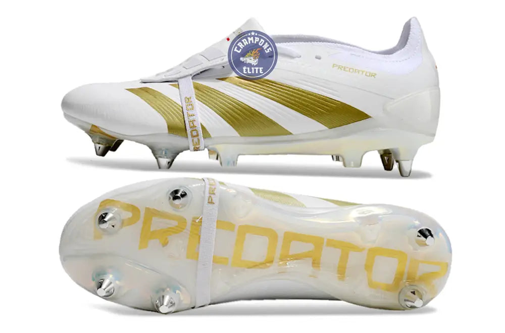 Predator Elite Fold-over Tongue SG Day Spark - Blanc/Doré/Blanc
