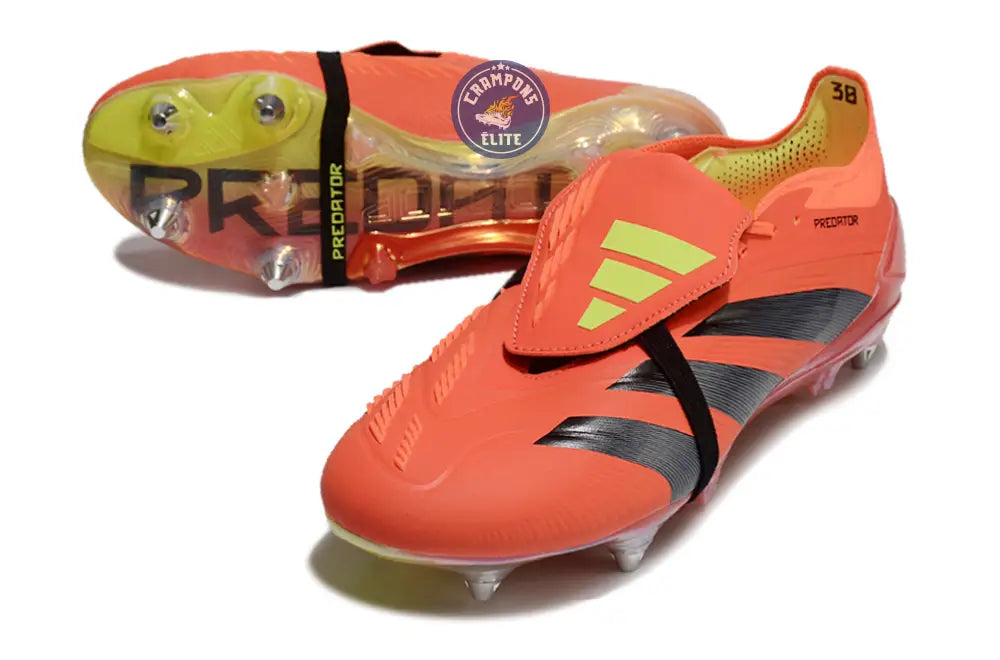 Predator Elite Fold-over Tongue SG Predstrike - Rouge/Noir/Jaune ÉDITION LIMITÉE