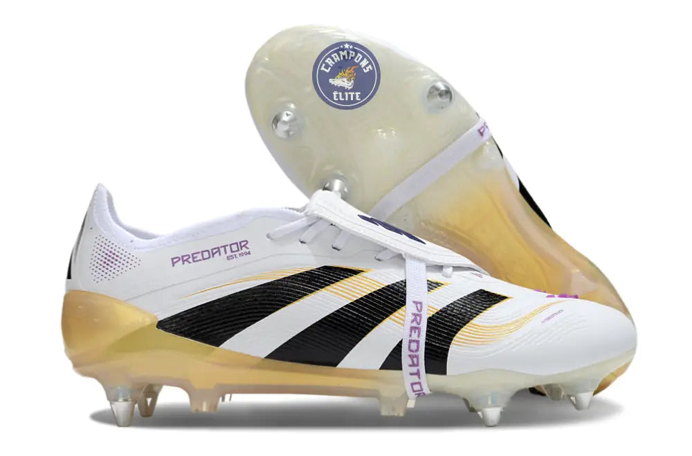 Predator Elite Fold-over Tongue SG Road to Glory - Blanc/Noir/Doré
