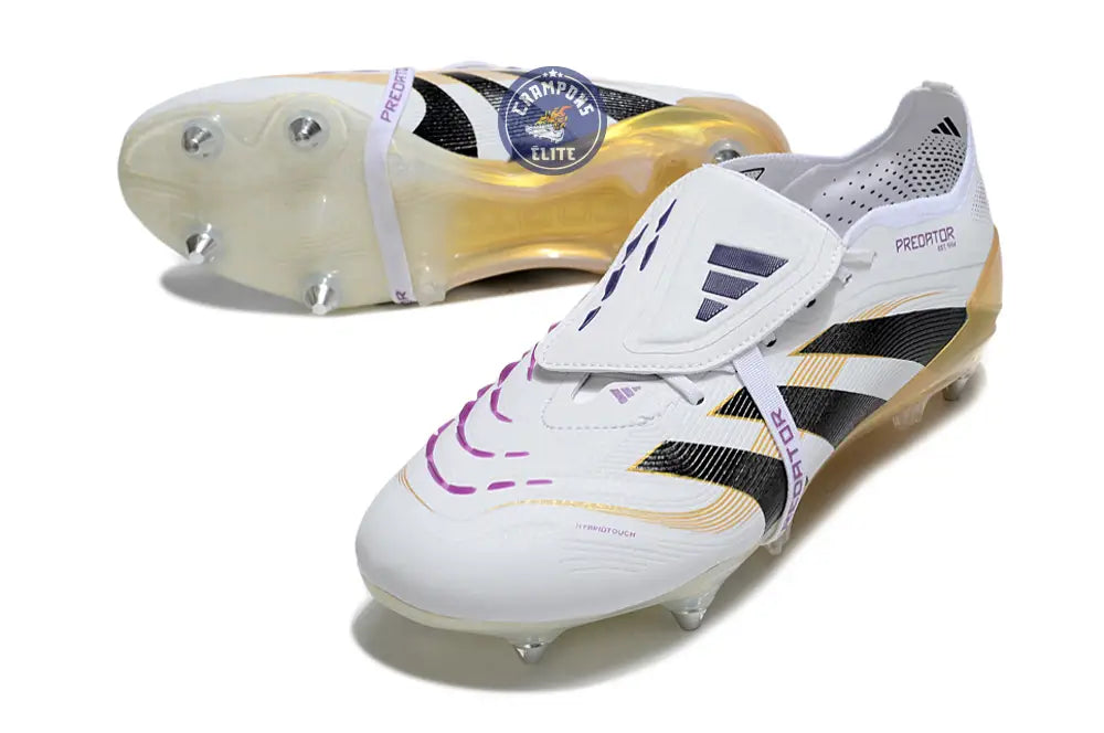 Predator Elite Fold-over Tongue SG Road to Glory - Blanc/Noir/Doré