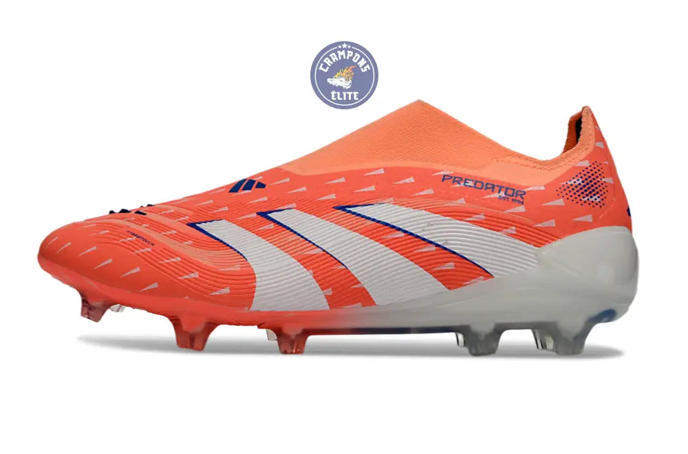 PREDATOR ELITE LACELESS FG CORAL BLAZE - CORAL/BLANC/BEAM ORANGE