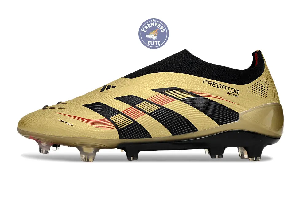 Predator Elite Laceless FG - Or/Noir/Rouge