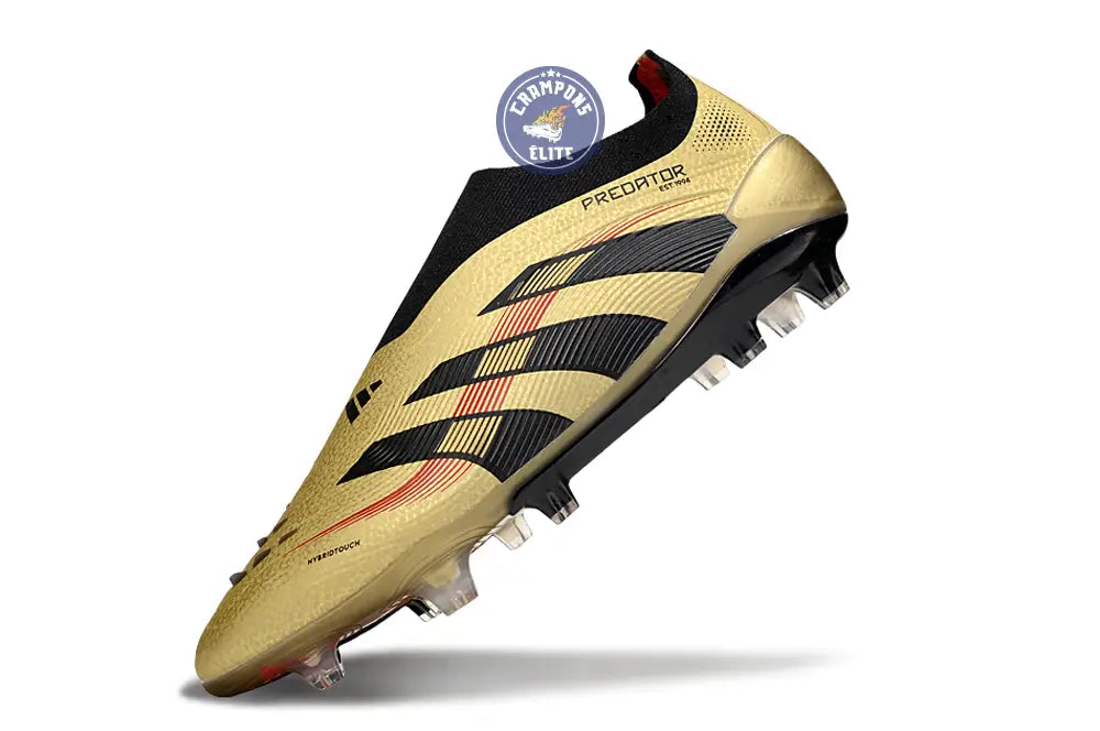 Predator Elite Laceless FG - Or/Noir/Rouge