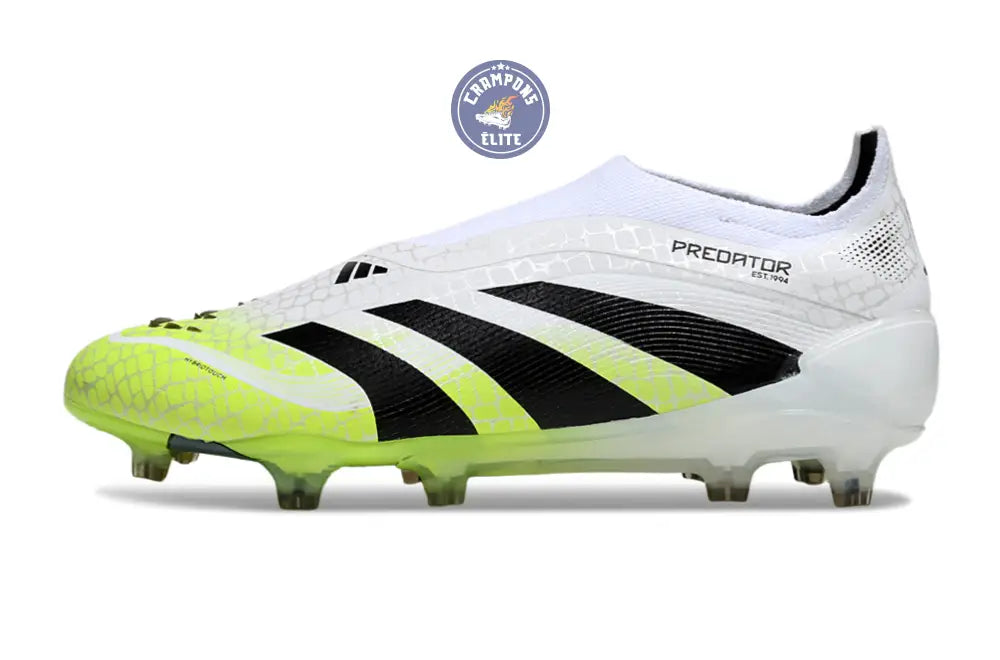 Predator Elite Laceless FG Radiant Blaze - Blanc/Noir/Vert