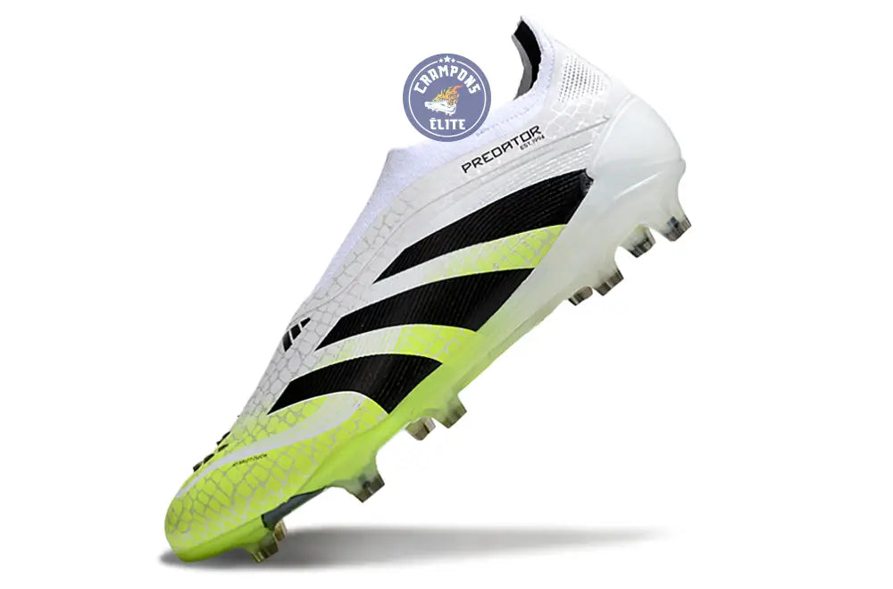 Predator Elite Laceless FG Radiant Blaze - Blanc/Noir/Vert