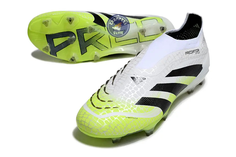 Predator Elite Laceless FG Radiant Blaze - Blanc/Noir/Vert