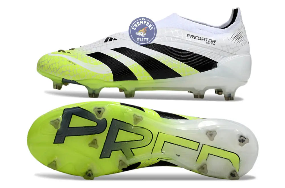 Predator Elite Laceless FG Radiant Blaze - Blanc/Noir/Vert
