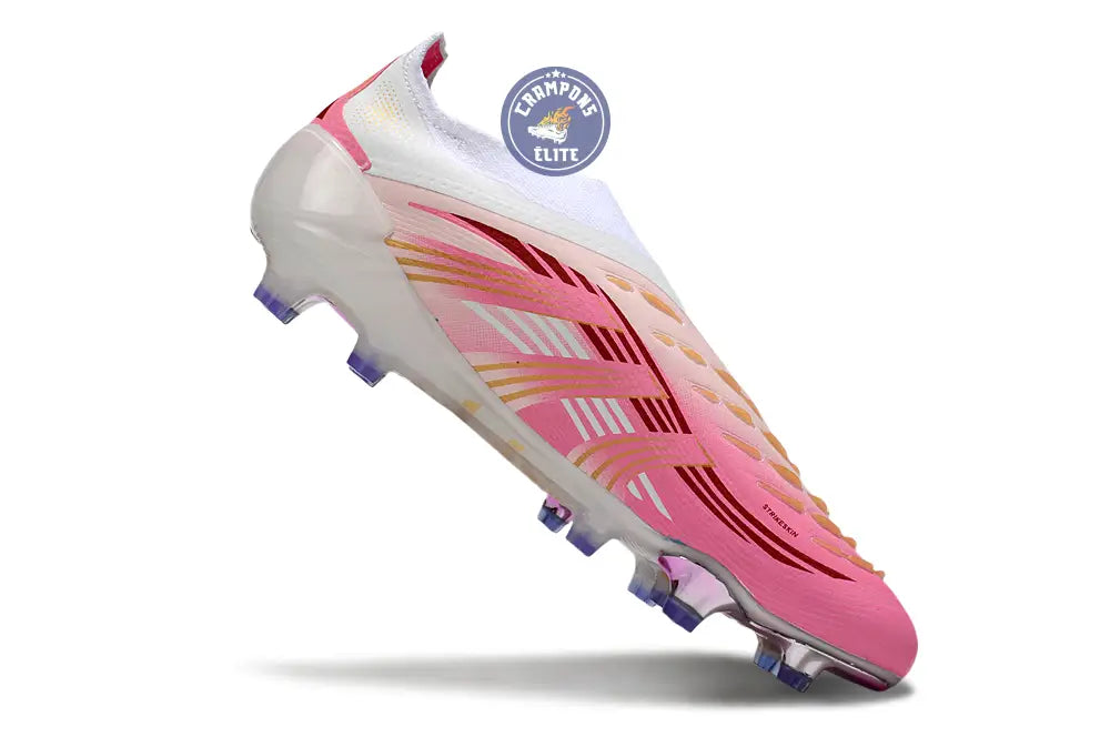Image of Predator Elite Laceless FG Rose/Blanc/Or