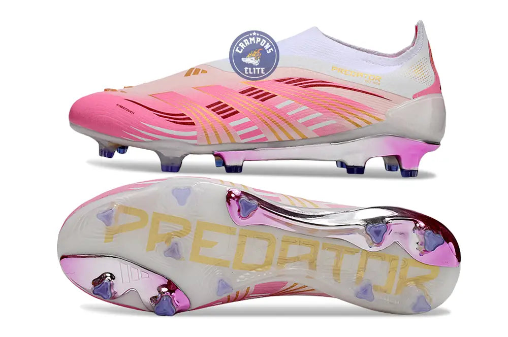 Predator Elite Laceless FG Rose/Blanc/Or