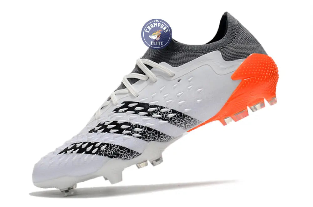 Predator Freak Basse Lacets FG - Blanc/Noir/Orange