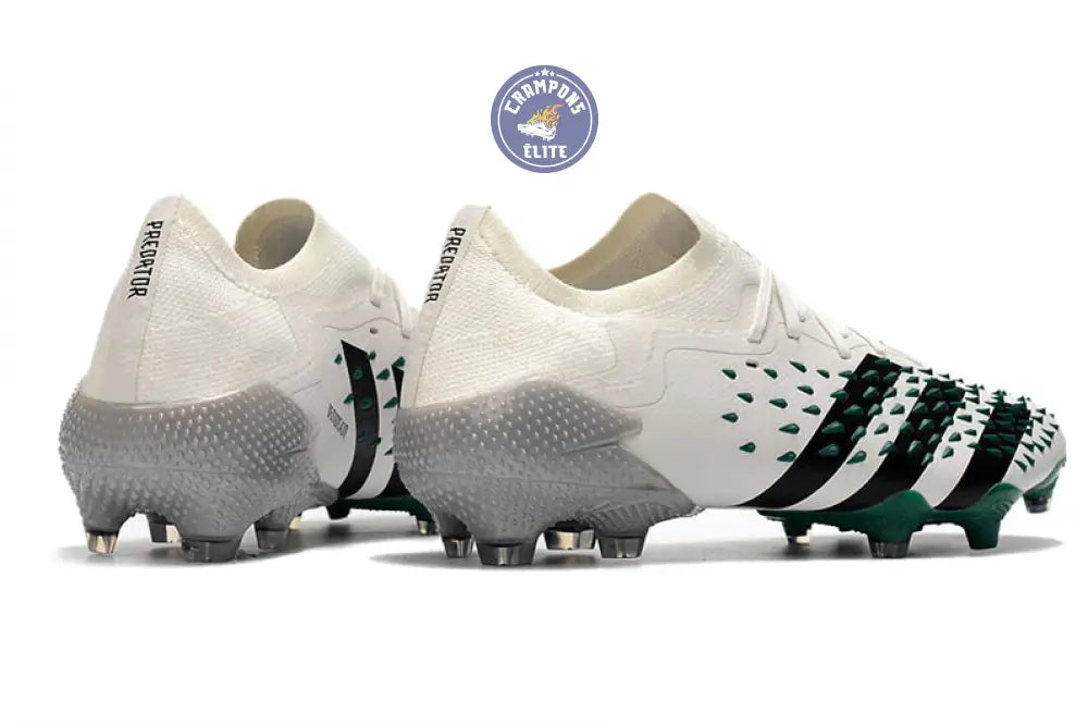 Predator Freak Basse Lacets FG Equipment - Blanc/Noir/Vert ÉDITION LIMITÉE