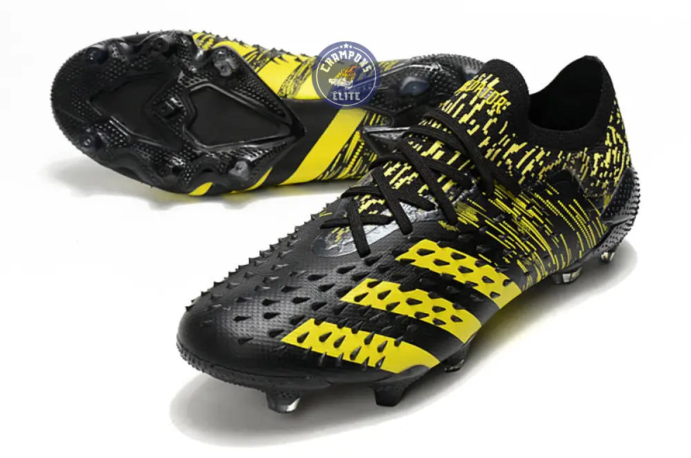 Predator Freak Basse Lacets FG - Noir/Jaune