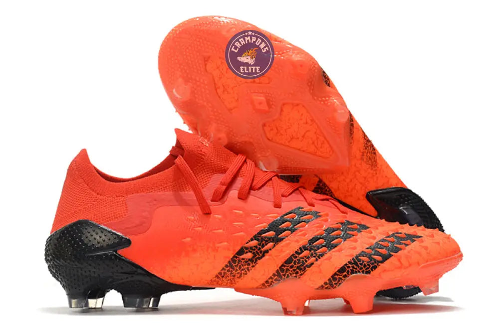 Predator Freak Basse Lacets FG - Rouge/Noir/Orange