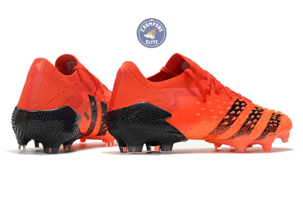 Image of Predator Freak Basse Lacets FG - Rouge/Noir/Orange