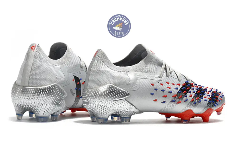 Image of Predator Freak Basse Lacets FG Showpiece - Argenté/Noir/Rouge