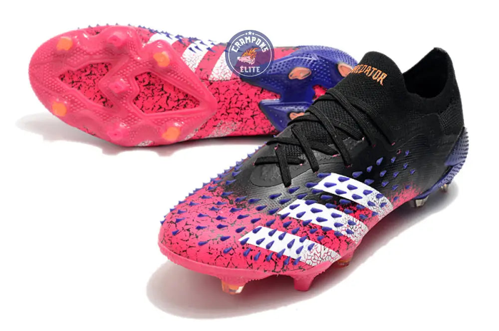 Predator Freak Basse Lacets FG Superspectral - Noir/Blanc/Rose
