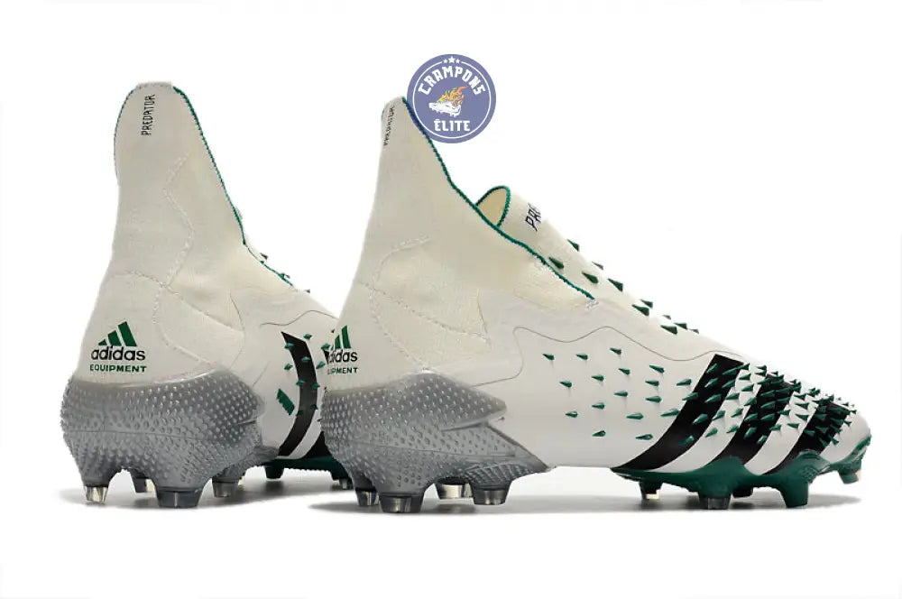 Predator Freak Laceless FG Equipment - Blanc/Noir/Vert ÉDITION LIMITÉE