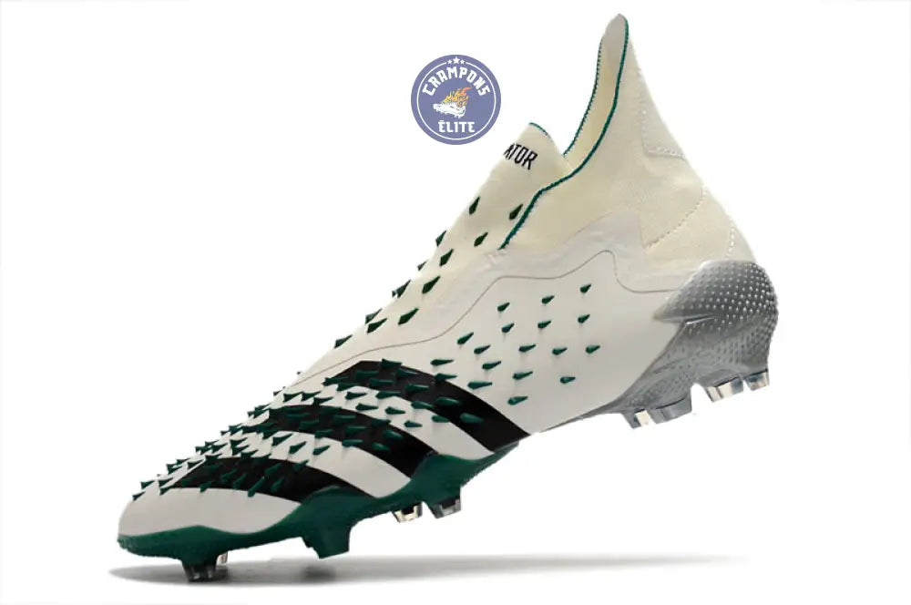 Predator Freak Laceless FG Equipment - Blanc/Noir/Vert ÉDITION LIMITÉE