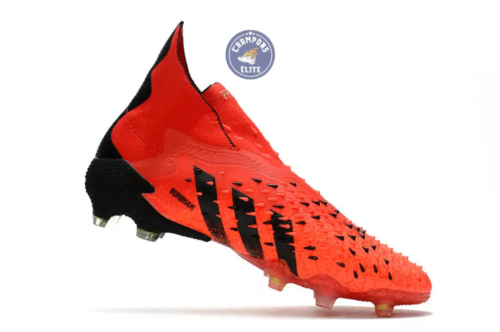 Predator Freak Laceless FG Meteorite - Rouge/Noir/Rouge