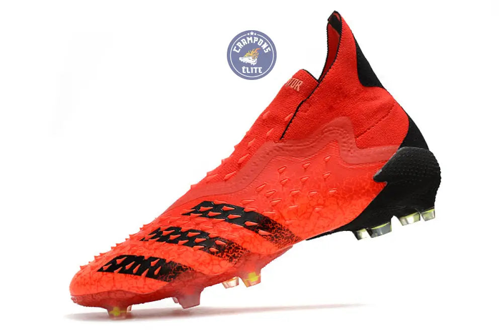Predator Freak Laceless FG Meteorite - Rouge/Noir/Rouge