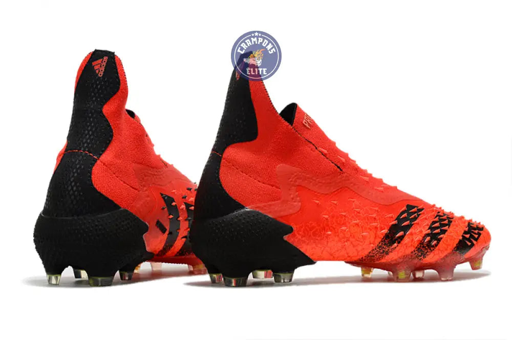 Predator Freak Laceless FG Meteorite - Rouge/Noir/Rouge