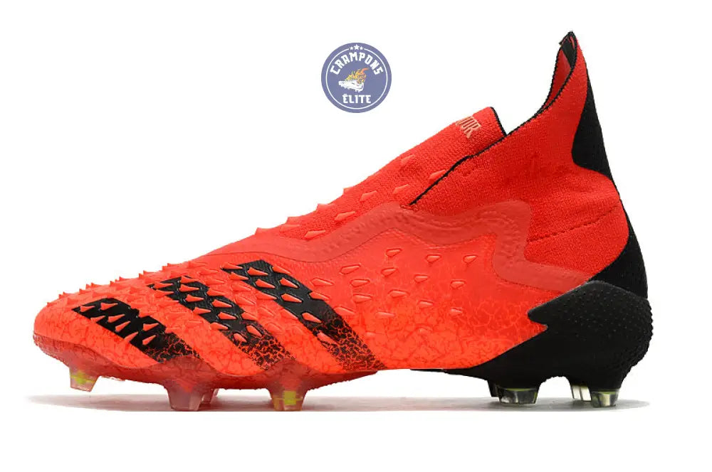 Predator Freak Laceless FG Meteorite - Rouge/Noir/Rouge