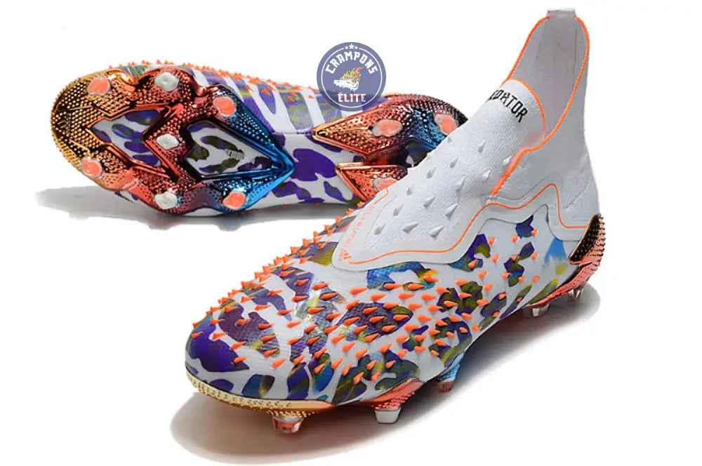 Predator Freak Laceless FG Paul Pogba X Stella McCartney - Blanc/Noir/Orange ÉDITION LIMITÉE