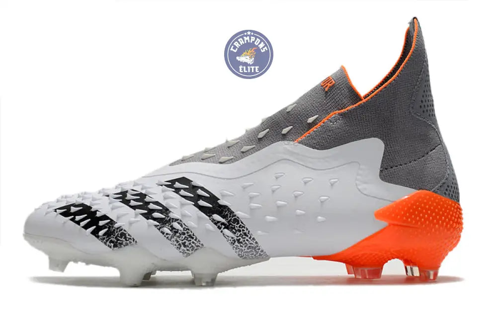 Predator Freak Laceless FG White Spark - Blanc/Argenté/Rouge