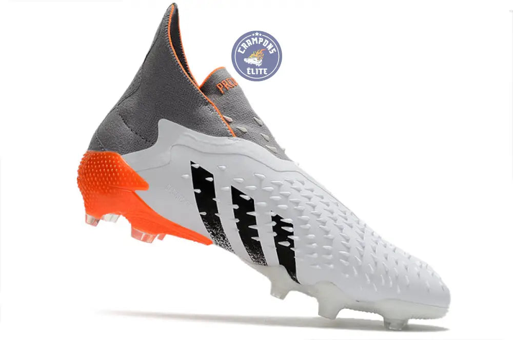 Image of Predator Freak Laceless FG White Spark - Blanc/Argenté/Rouge