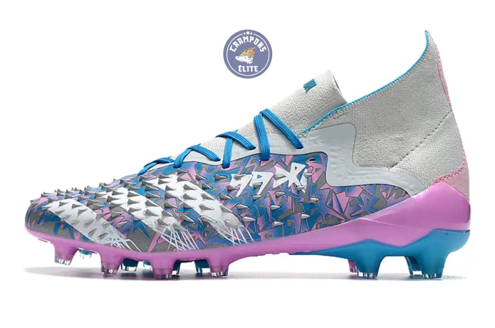 Image of Predator Freak Lacets FG - Gris/Rose/Bleu