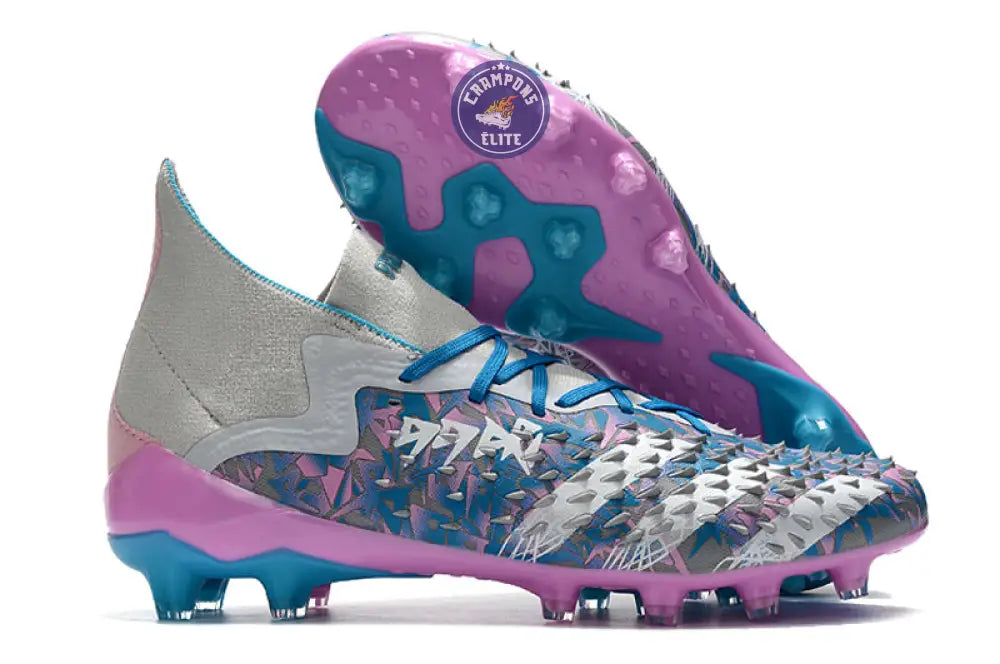 Predator Freak Lacets FG - Gris/Rose/Bleu