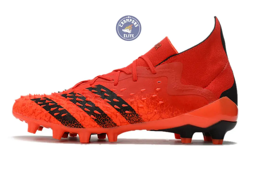 Image of Predator Freak Lacets FG Meteorite - Rouge/Noir/Rouge