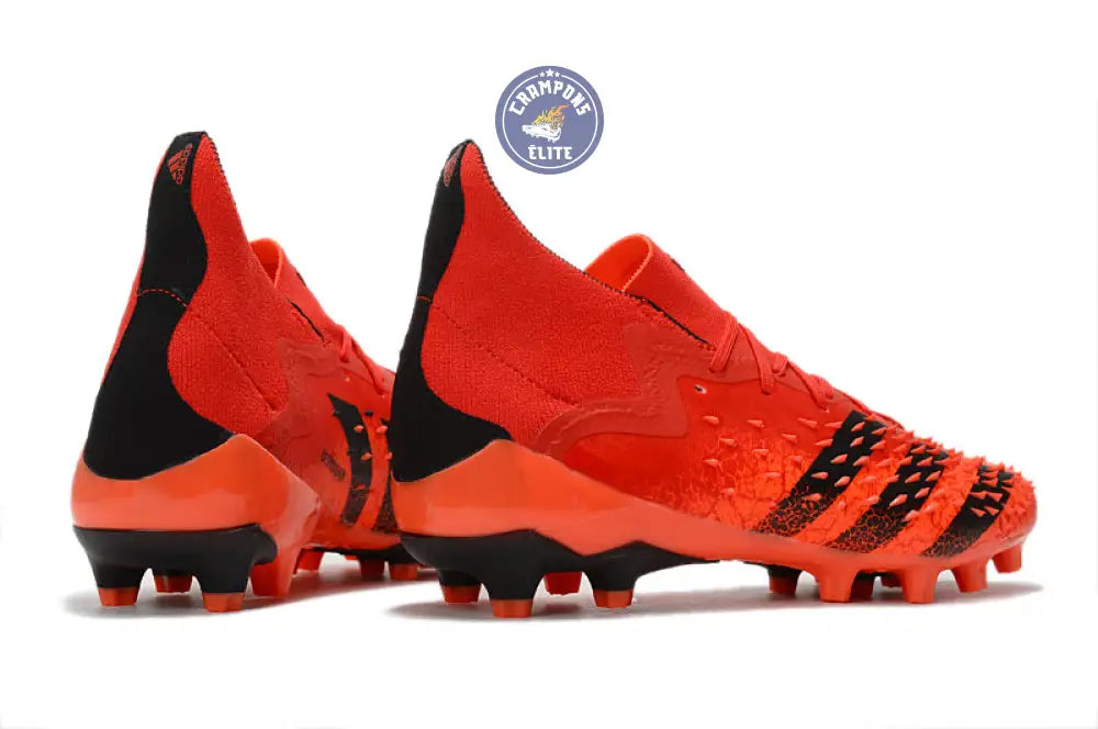 Predator Freak Lacets FG Meteorite - Rouge/Noir/Rouge