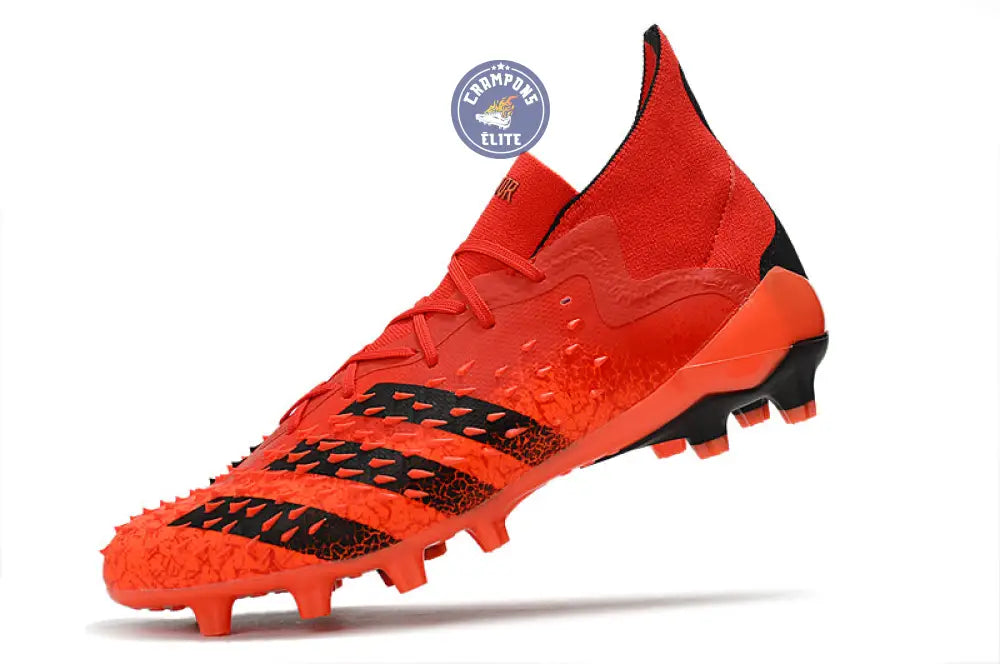 Image of Predator Freak Lacets FG Meteorite - Rouge/Noir/Rouge