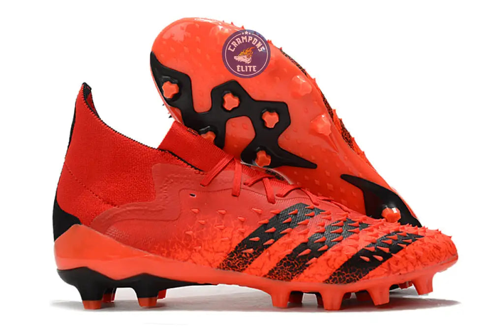Predator Freak Lacets FG Meteorite - Rouge/Noir/Rouge