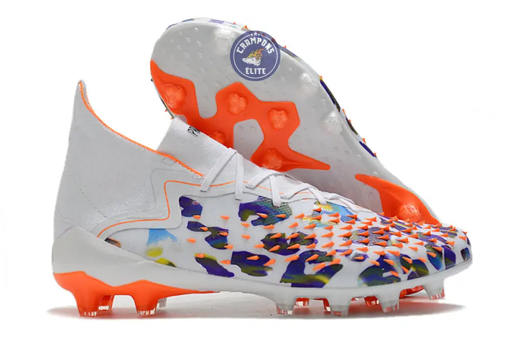 Predator Freak Lacets FG Paul Pogba X Stella McCartney - Blanc/Noir/Orange ÉDITION LIMITÉE