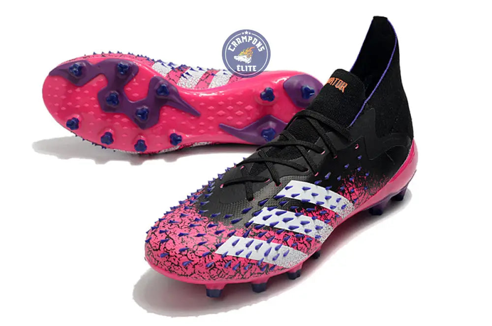 Predator Freak Lacets FG Superspectral - Noir/Blanc/Rose
