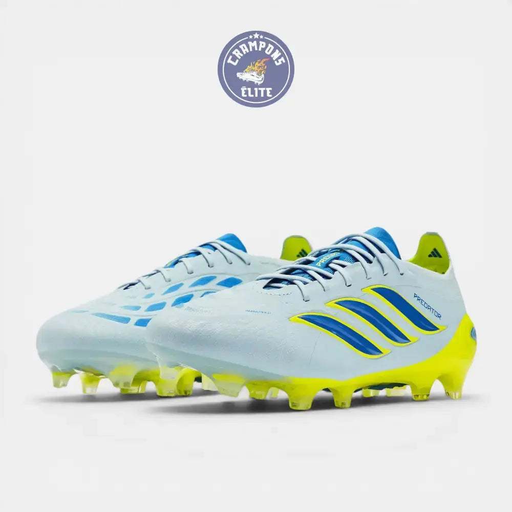 Image of Predator Lacets FG - Ciel Cristal/Bleu Ray/Team Jaune Solaire