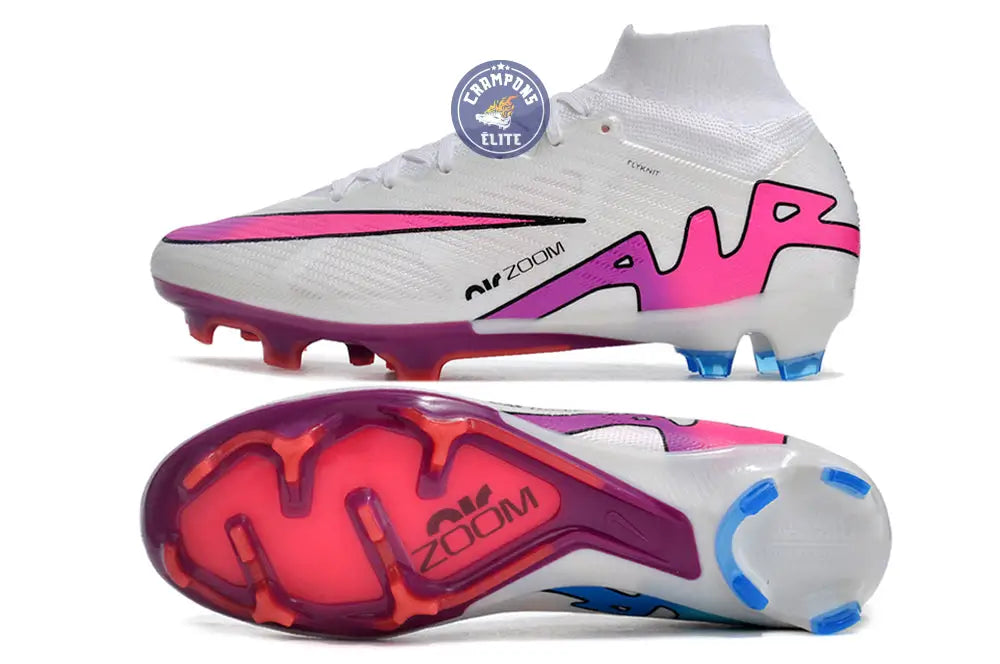 Superfly 9 Elite FG Blanc/Rose/Bleu