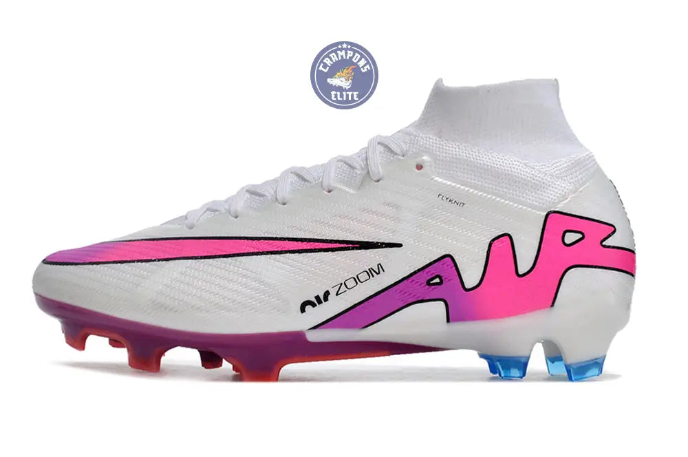Superfly 9 Elite FG Blanc/Rose/Bleu