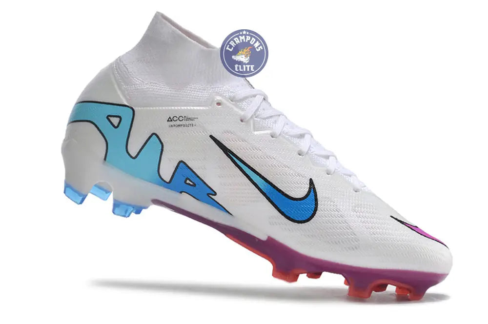 Superfly 9 Elite FG Blanc/Rose/Bleu