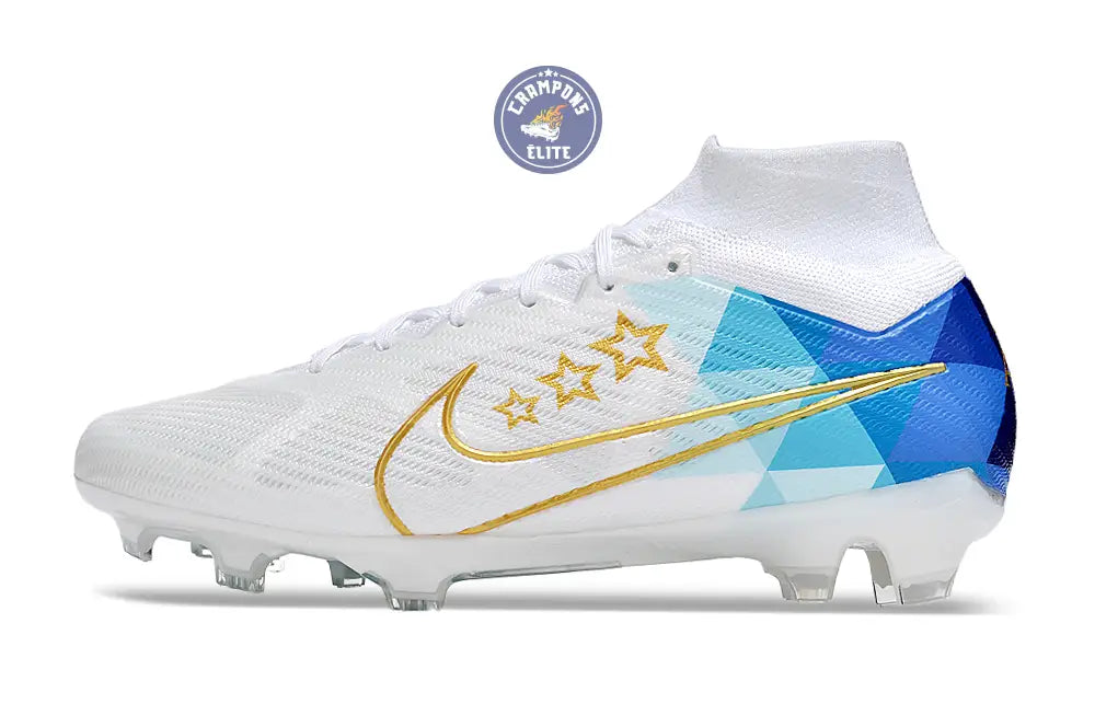 Image of Superfly 9 Elite FG x Enzo Fernandez Blanc/Bleu/Or