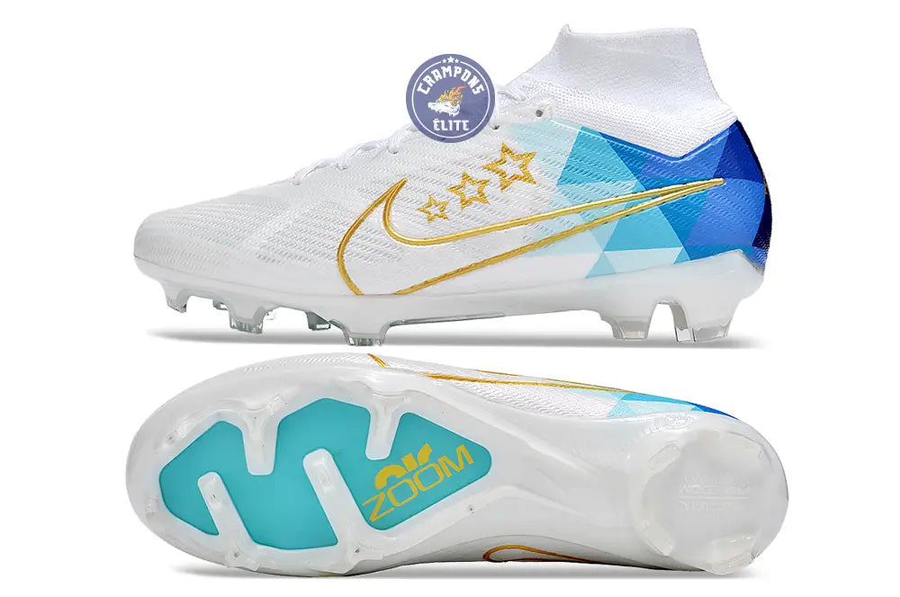 Superfly 9 Elite FG x Enzo Fernandez Blanc/Bleu/Or