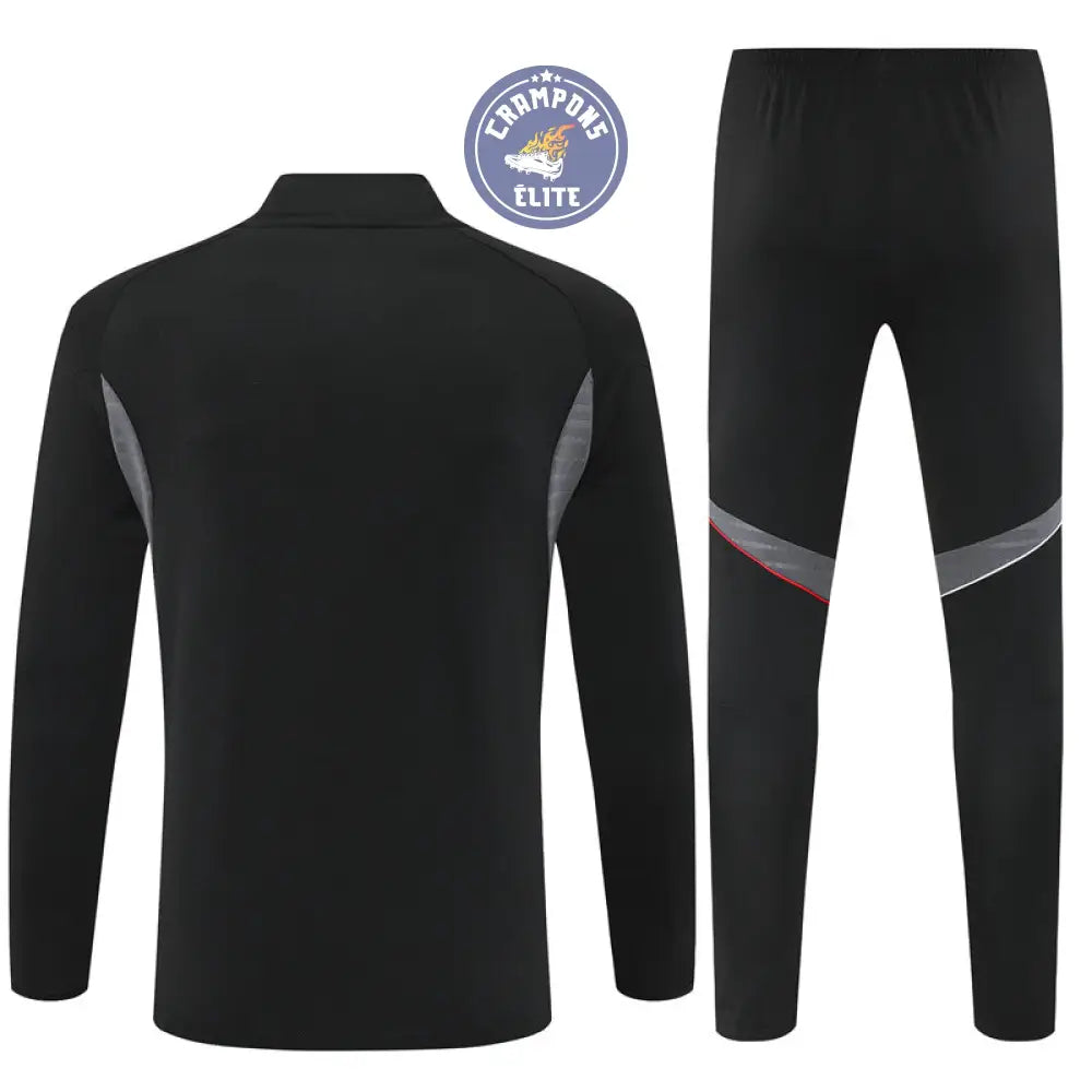 Survêtement d’entraînement demi-zip - Ajax 2025/2026 - Noir/Gris/Rouge