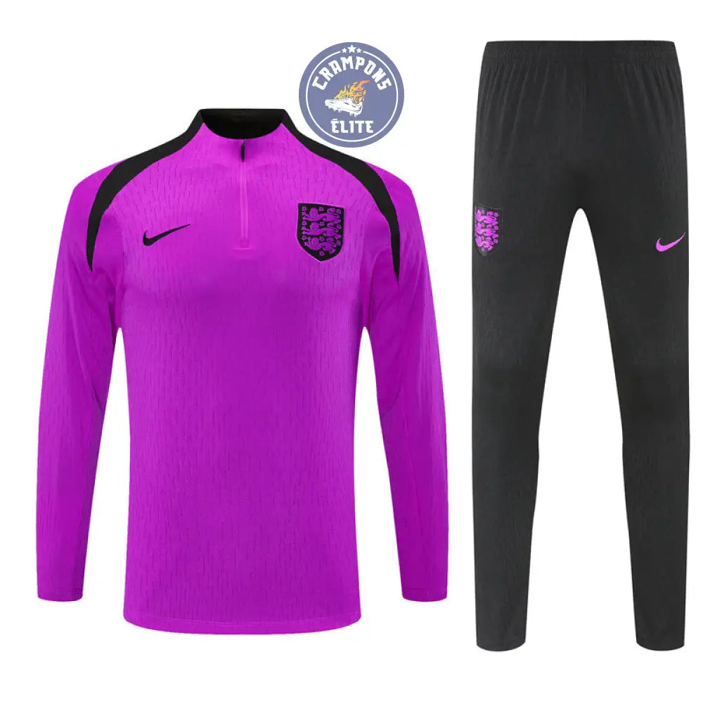 Survêtement d’entraînement demi-zip - Angleterre 2025/2026 - Violet/Noir