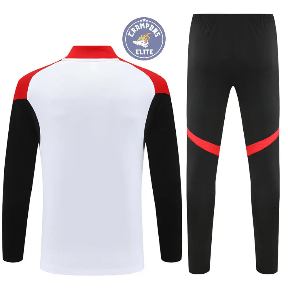 Survêtement d’entraînement demi-zip - Arsenal 2025/2026 - Blanc/Noir/Rouge