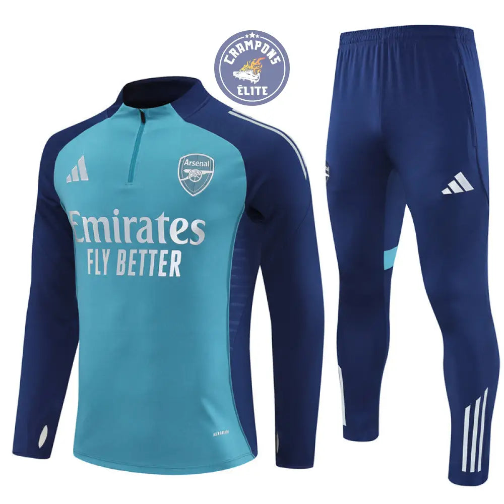Survêtement d’entraînement demi-zip - Arsenal 2025/2026 - Bleu Marine/Bleu Ciel/Blanc